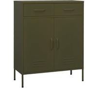 vidaXL Armoire de rangement Vert olive 80x35x101,5 cm Acier336153 Vert G