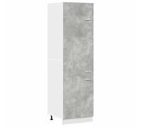 Vidaxl Armoire De Réfrigérateur Gris Béton 60x57x207 Cm Aggloméré Gris
