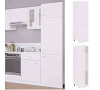 vidaXL Armoire de Réfrigérateur, Meuble de Cuisine avec Étagère, Armoire de Rangement Salle à Manger Intérieur, Blanc Bois 802538