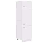 vidaXL Armoire de Réfrigérateur Placard Armoire de Rangement Meubles de Cuisine avec 4 Etagères Maison Intérieur Blanc 60x57x207 cm Aggloméré