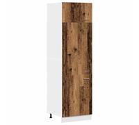 Vidaxl Armoire De Réfrigérateur Vieux Bois 60x57x207cm Bois Ingénierie Marron