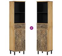 vidaXL Armoire de salle de bain Placard de rangement Bois massif de manguier 38x33x160 cm