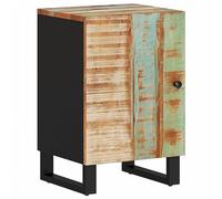 Vidaxl Armoire De Salle De Bain 38x33x58cm Bois Massif De Récupération Marron