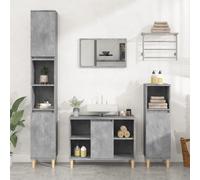 Armoire de Salle de Bain, Colonne de Toilette avec Poignée, Meuble de Rangement Intérieur, Moderne, Fer et Bois de Manguier