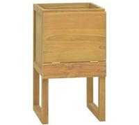 Vidaxl Armoire De Salle De Bain 45x45x75 Cm Bois De Teck Solide Marron