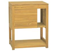 Vidaxl Armoire De Salle De Bain 60x40x75 Cm Bois De Teck Solide Marron