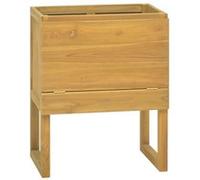 Vidaxl Armoire De Salle De Bain 60x45x75 Cm Bois De Teck Solide Marron