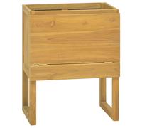 Vidaxl Armoire De Salle De Bain 60x45x75 Cm Bois De Teck Solide Marron