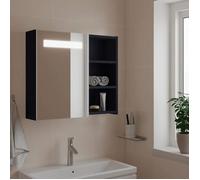 vidaXL Armoire de salle de bain à miroir avec LED gris 60x13x52 cm 357970