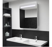 vidaXL Armoire de salle de bain à miroir LED murale 68x9x80 cm Blanc 285119