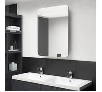 vidaXL Armoire de salle de bain à miroir LED chêne 60x11x80 cm 326507