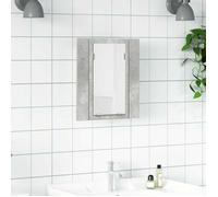 vidaXL Armoire de salle de bain à miroir 804952 – LED acrylique gris béton 40x12x45 cm