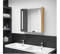 Armoire de Salle de Bain à Miroir LED Gris Béton 62x14x60 cm Murale vidaXL
