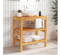 vidaXL Armoire de salle de bain avec 2 étagères 74x45x75cm bois massif 353955