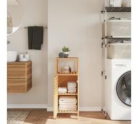 Vidaxl Armoire De Salle De Bain Avec Étagère 36x33x87 Cm Bambou