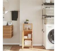 Vidaxl Armoire De Salle De Bain Avec Étagère 36x33x87 Cm Bambou