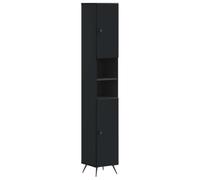 vidaXL Armoire de Salle de Bain avec Étagère Ouverte Breda Noir