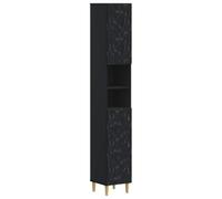 vidaXL Armoire de Salle de Bain avec Étagère Ouverte Delft Noir