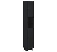 vidaXL Armoire de Salle de Bain avec Étagère Ouverte Ede Noir