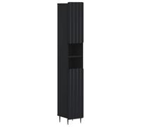 vidaXL Armoire de Salle de Bain avec Étagère Ouverte ZWOLLE Noir