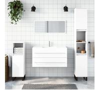 vidaXL Armoire de salle de bain avec miroir blanc bois d'ingénierie 833879
