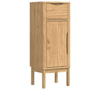 vidaXL Armoire de Salle de Bain avec Porte Cire Marron 35 x 30 x 90 cm, Cabinet de Salle de Bain Moderne, Rangement rectangulaire, étagères réglables, organisé Mural, Gain de Place