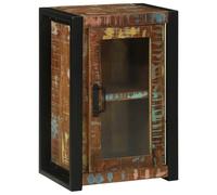 vidaXL Armoire de Salle de Bain avec Porte Marron Bois Recyclé Solide | Beaucoup de place pour ranger tous tes trucs, Belle ambiance rustique avec des couleurs décalées,