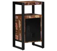 vidaXL Armoire de Salle de Bain avec Porte Marron Bois Recyclé Solide | Construction solide en bois récupéré, Met en avant la beauté naturelle avec une belle finition colorée,