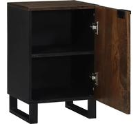 vidaXL Armoire de salle de bain avec porte Marron et noir 38 x 33.5 x 58 cm