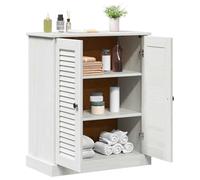 Cabinet de rangement salle de bain - vidaXL - Bois de pin massif - 68x34x80 cm - Blanc et Blanc Antique