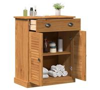 vidaXL Meuble sous vasque Vigo – Bois manguier massif et pin, Marron miel, 67.5 x 34 x 80 cm