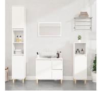 vidaXL Armoire de salle de bain 819804 – blanc 30x30x100 cm, bois d'ingénierie