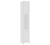 Vidaxl Armoire De Salle De Bain Blanc 30x30x183,5 Cm Aggloméré Multicolore