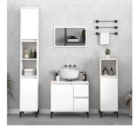 vidaXL Armoire de salle de bain blanc 30x30x190 cm bois d'ingénierie 819796