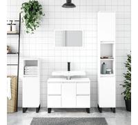 Armoire de Salle de Bain Meuble Rangement Toilette Bois d'Ingénierie vidaXL