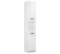 vidaXL Armoire de salle de bain blanc brillant 32x34x188,5 cm Bois composite