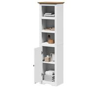 Vidaxl Armoire De Salle De Bain Bodo Blanc Et Marron 44x30x160 Cm Multicolore