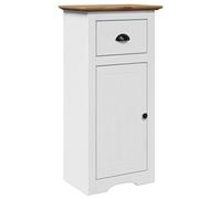 Armoire de salle de bain BODO blanc et marron 44x30x90 cm, armoire de rangement de salle de bain, placard de salle de 4016858