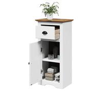 Vidaxl Armoire De Salle De Bain Bodo Blanc Et Marron 44x30x90 Cm Multicolore