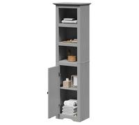 Armoire de salle de bain BODO gris 44x30x160 cm, armoire de rangement de salle de bain, placard de salle de bain, 4016862