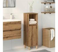 vidaXL Armoire de salle de bain chêne artisanal 30x30x100 cm 857109 Marron G