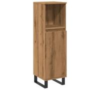 vidaXL Armoire de salle de bain chêne artisanal 30x30x100 cm, armoire, armoire de rangement de salle de bain, armoire haute 857212 Marron G