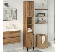 vidaXL Armoire de salle de bain Chêne artisanal 30x30x190 cm