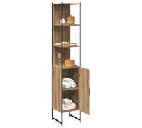 vidaXL Cabinet de Salle de Bain chêne Artisanal 33 x 33 x 185,5 cm, Solutions de Rangement pour salles de Bains, étagères murales rectangulaires, Design Moderne pour Une Salle ordonnée