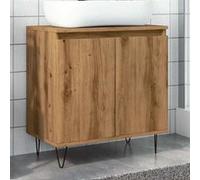 vidaXL Armoire de salle de bain chêne artisanal 58x33x60 cm, armoire, armoire de rangement de salle de bain, armoire de 857218 Marron G