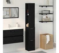 vidaXL Armoire de salle de bain Chêne noir 25 x 25 x 170 cm Bois composite
