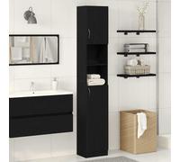 vidaXL Armoire de salle de bain chêne noir 32x25,5x190 cm