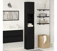 Vidaxl Armoire De Salle De Bain Chêne Noir 32x25,5x190 Cm Noir
