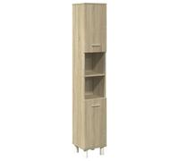 vidaXL Armoire de salle de bain Chêne Sonoma 30,5×30×179 cm Multicolore
