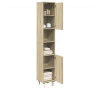 vidaXL Armoire de salle de bain Chêne Sonoma 30,5×30×179 cm Multicolore